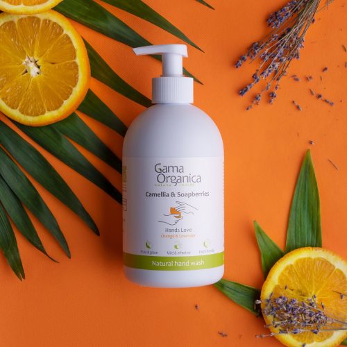 Натурален сапун за ръце Портокал и Лавандула, 485 мл